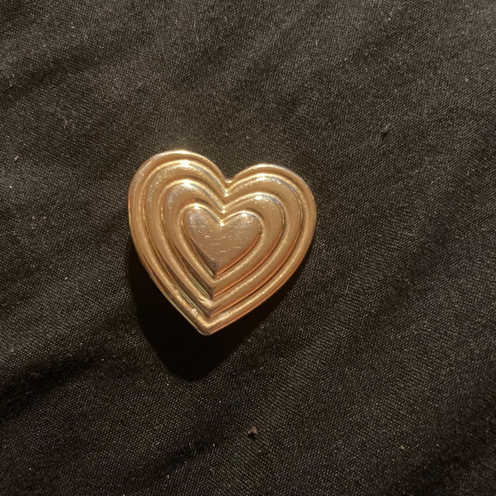 Gold Heart Brooch